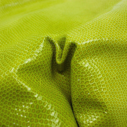 Trozo de piel grabado serpiente verde slime - La Tendeta del Cuero