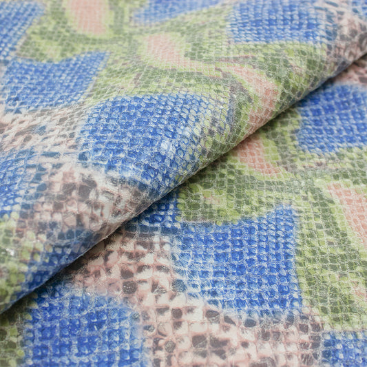 Trozo de piel fantasia serpiente multicolor