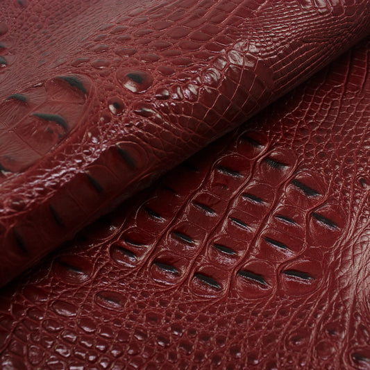 Trozo de piel grabado escama de cocodrilo tomato