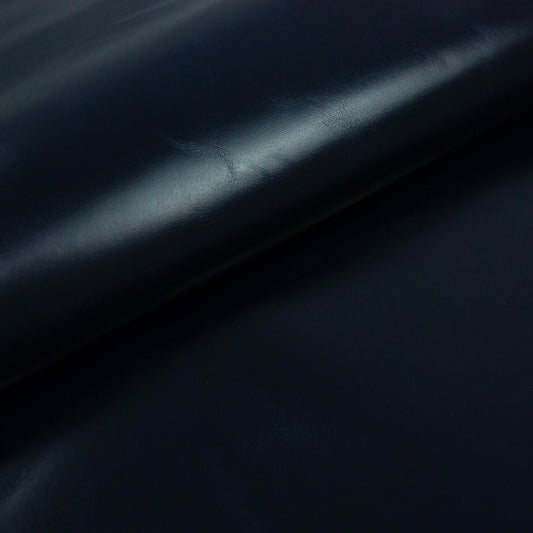 Trozo de piel vacuno rustico azul marino