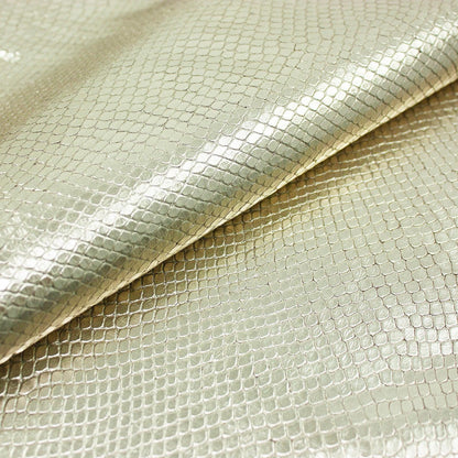 Trozo de piel grabado serpiente oro - La Tendeta del Cuero