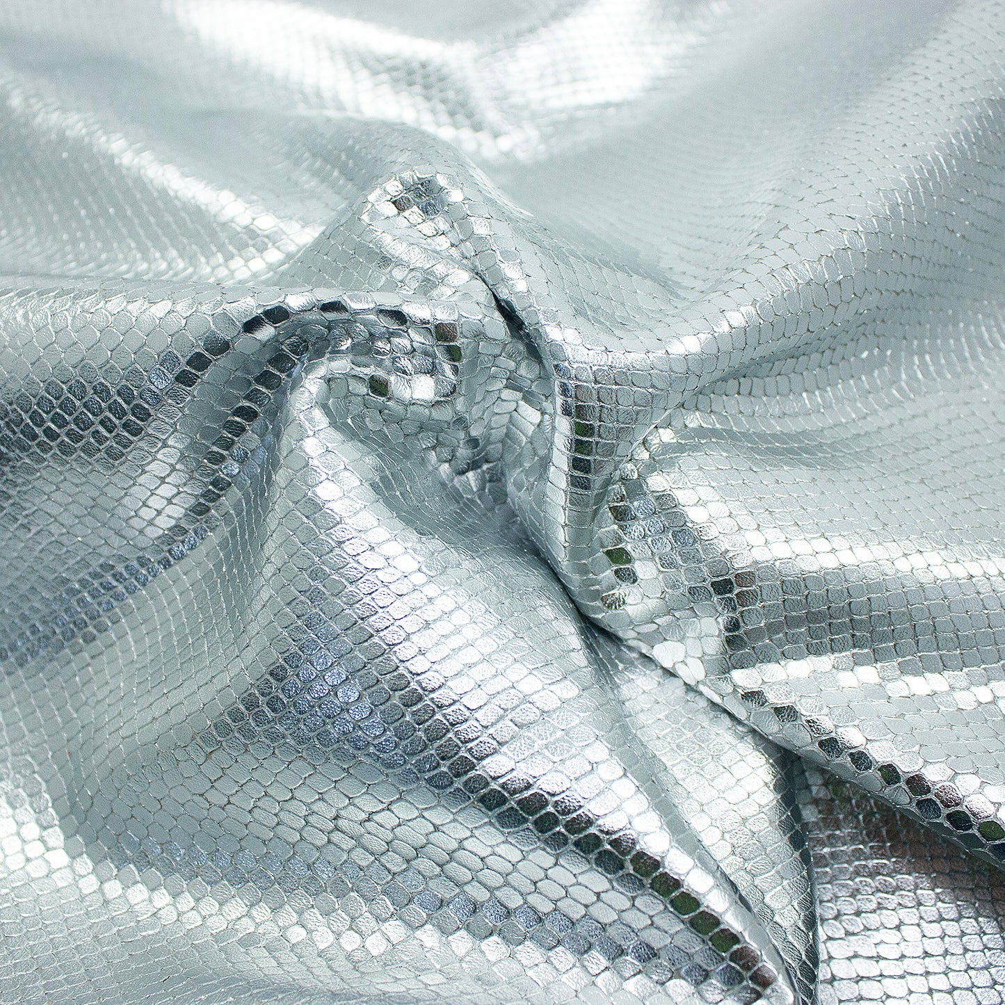 Piel de grabado serpiente plata