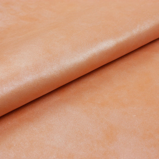 Trozo de piel fantasia salmon plateado