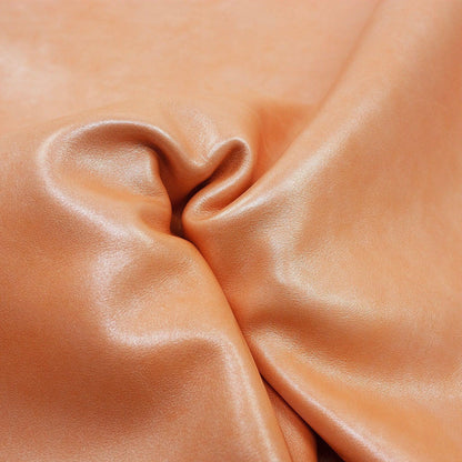 Trozo de piel fantasia salmon plateado - La Tendeta del Cuero