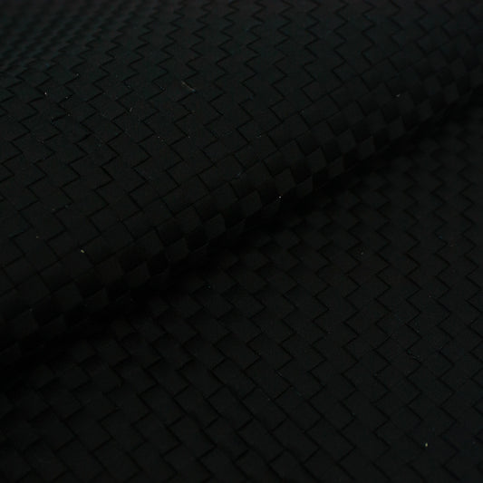 Trozo de tejido trenzado raso negro