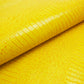 Trozo de piel grabado cocodrilo amarillo tonos naranjas