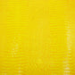 Trozo de piel grabado cocodrilo amarillo tonos naranjas