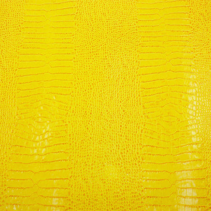 Trozo de piel grabado cocodrilo amarillo tonos naranjas - La Tendeta del Cuero