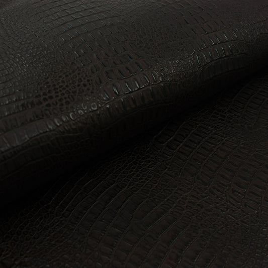 Trozo de piel grabado caiman chocolate
