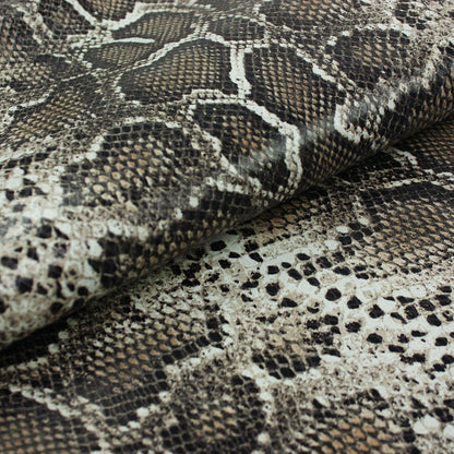 Piel de grabado serpiente tonos grises - La Tendeta del Cuero