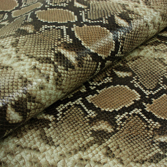 Piel de grabado serpiente tonos camel