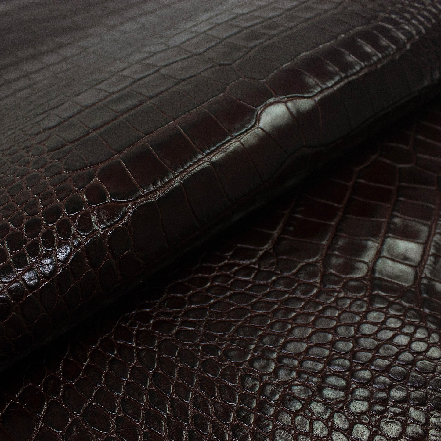 Trozo de piel grabado cocodrilo vino