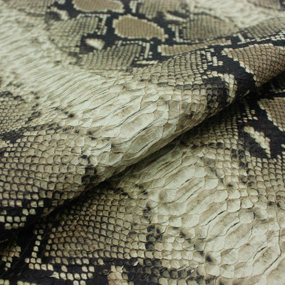 Trozo de piel grabado serpiente escama natural gris - La Tendeta del Cuero