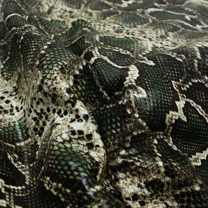 Piel de grabado serpiente tonos verdes - La Tendeta del Cuero
