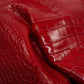 Piel de grabado cocodrilo rojo