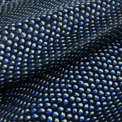 Trozo de piel grabado serpiente azul - blanco - La Tendeta del Cuero