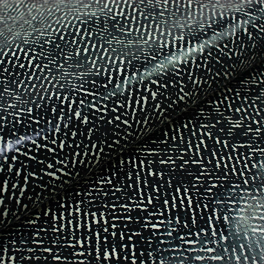 Piel de grabado serpiente jaspeada negra