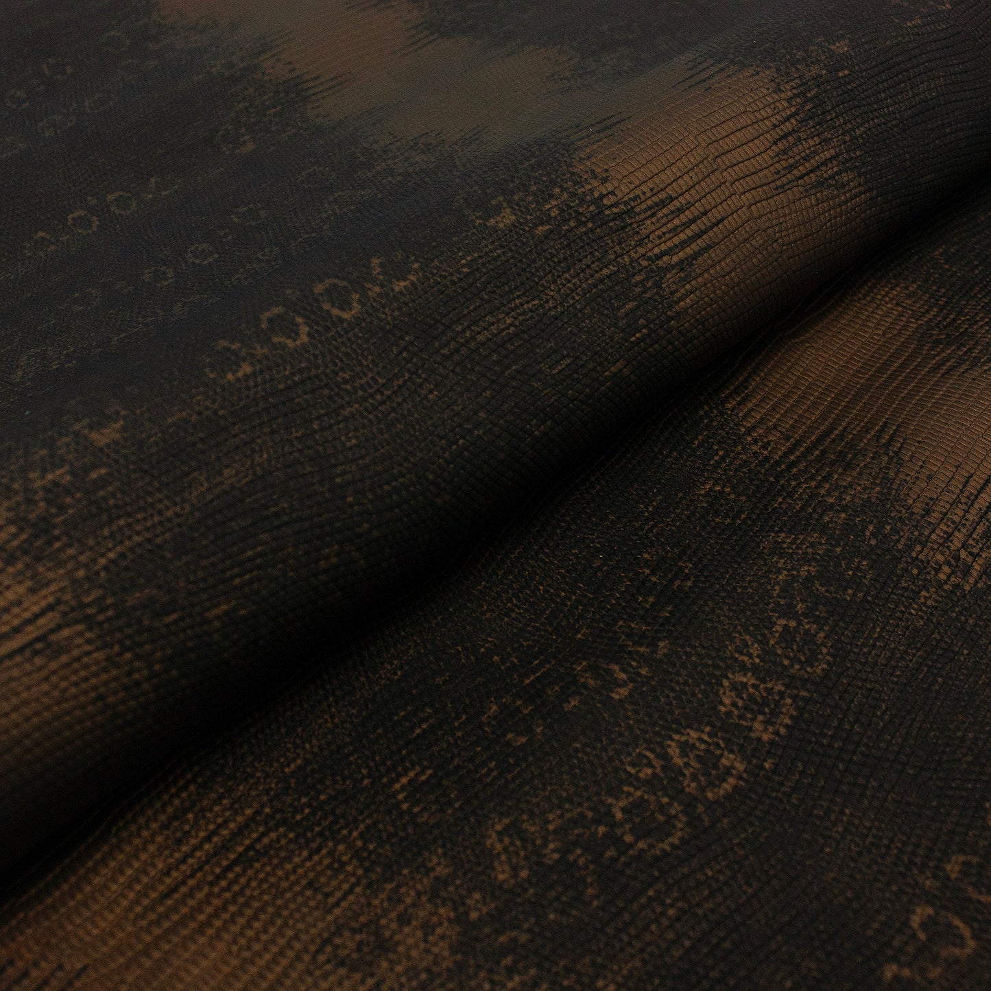 Trozo de piel grabado tejus bronce