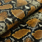 Trozo de piel grabado serpiente miel - beige