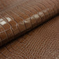 Piel de grabado cocodrilo marron arcilla