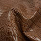 Piel de grabado cocodrilo marron arcilla