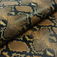 Trozo de piel grabado serpiente camel - negro