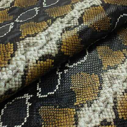 Trozo de piel grabado serpiente varios colores - La Tendeta del Cuero