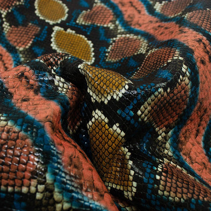 Trozo de piel grabado serpiente varios colores - La Tendeta del Cuero