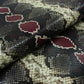 Trozo de piel grabado serpiente piton gris mancha burdeos