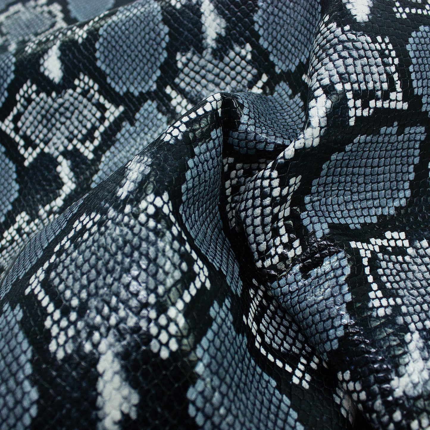 Trozo de piel grabado serpiente tonos grises