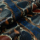 Trozo de piel grabado serpiente muticolor