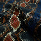Trozo de piel grabado serpiente muticolor