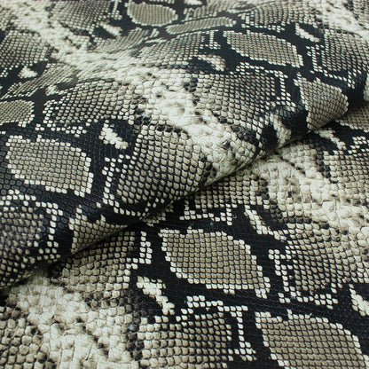 Trozo de piel grabado serpiente gris piedra - La Tendeta del Cuero