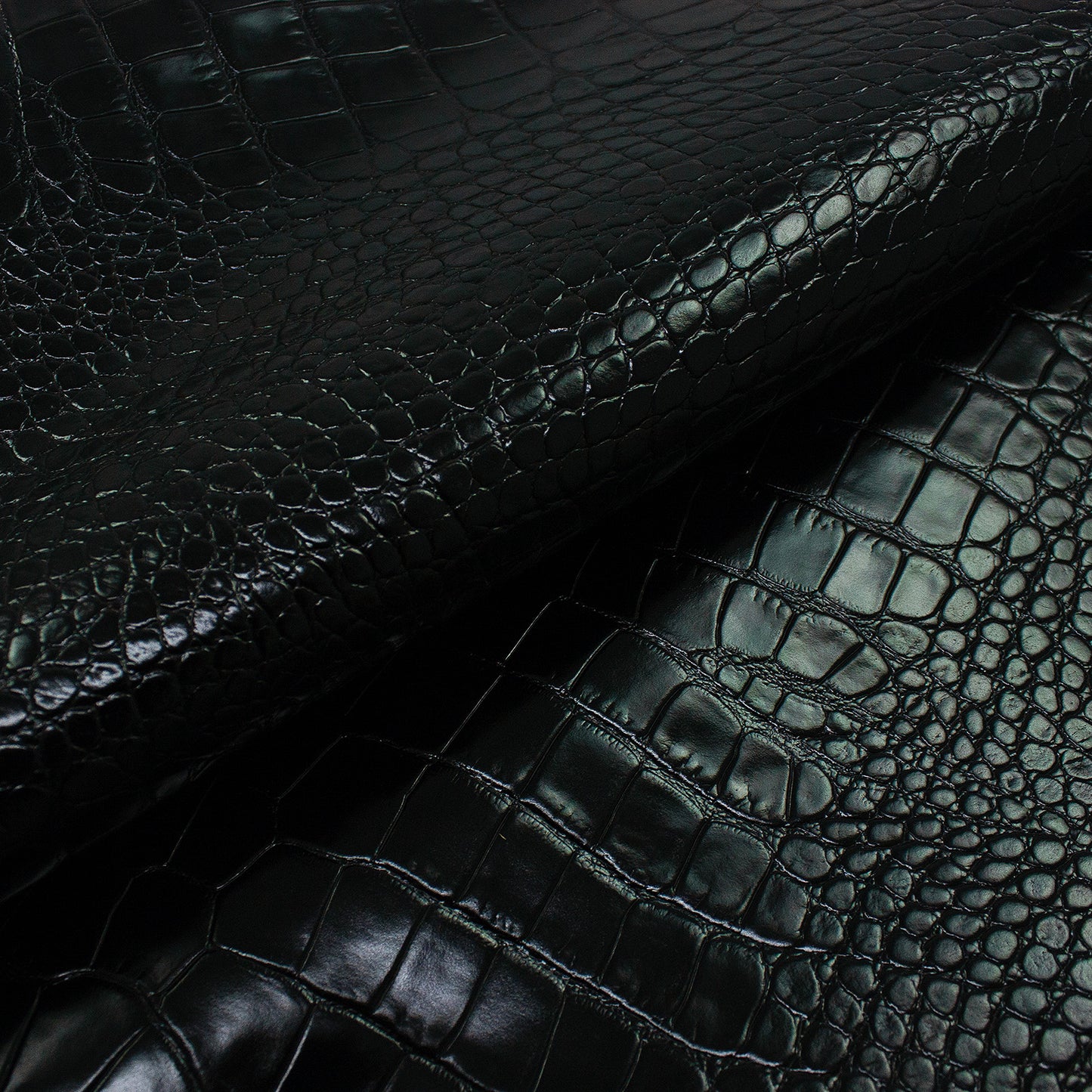 Piel de grabado cocodrilo negro
