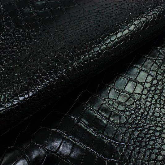 Piel de grabado cocodrilo negro