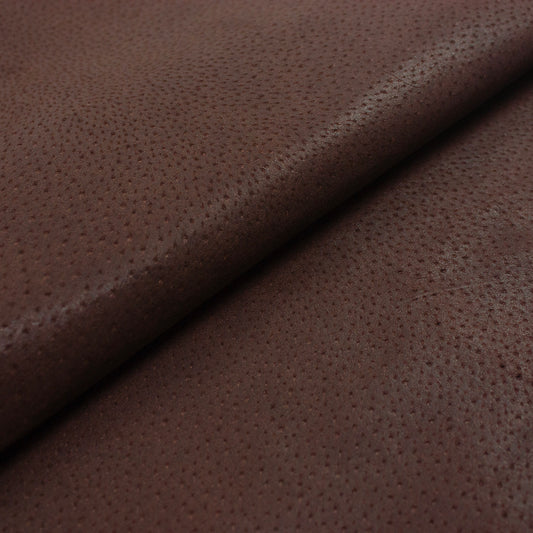 Trozo de piel forro cerdo planchado marron oscuro