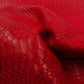 Trozo de piel grabado serpiente roja