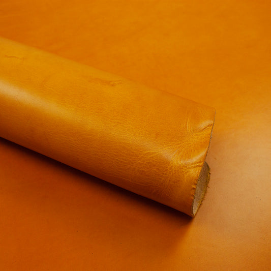 Piel de vaquetilla mostaza 1.5 mm