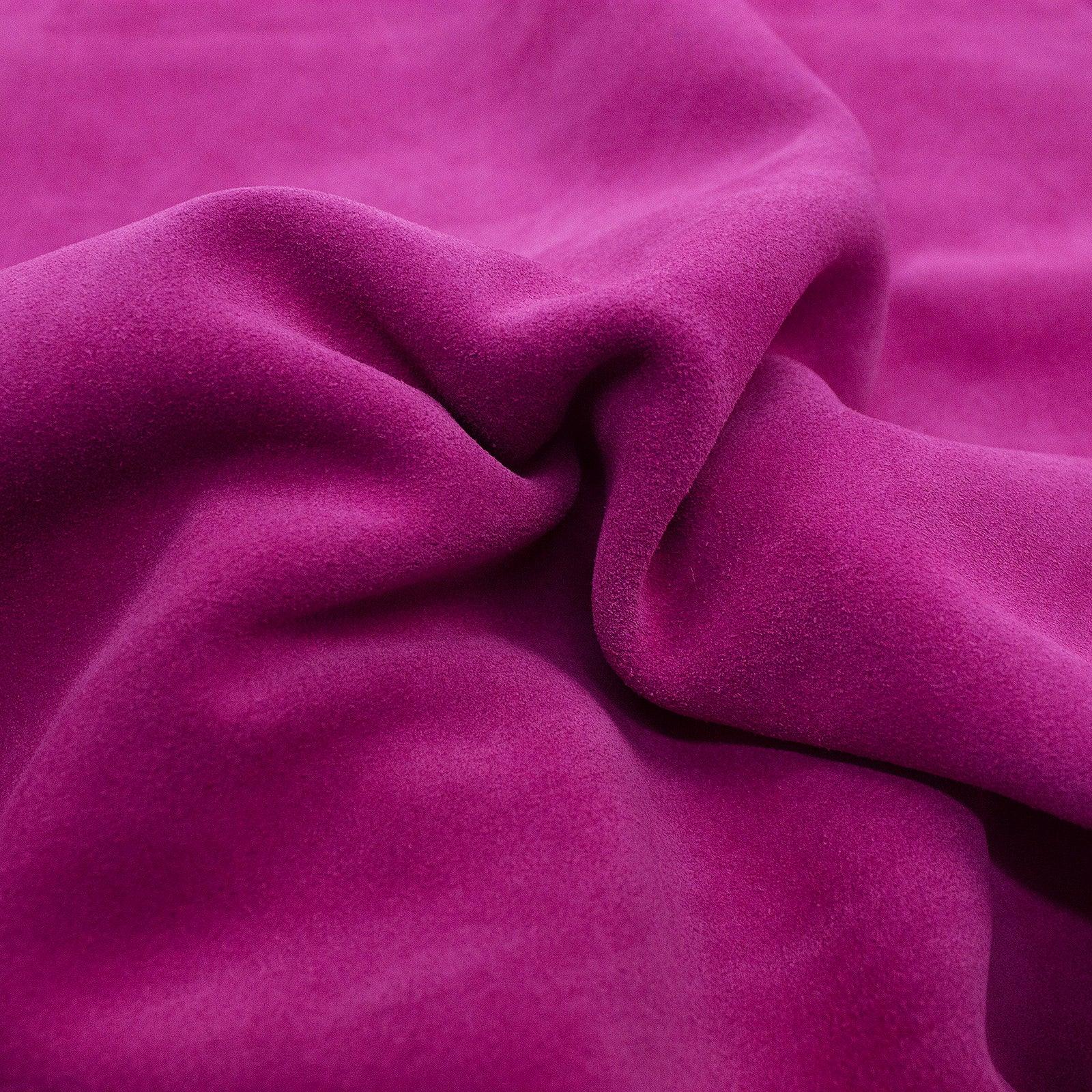 Piel de serraje afelpado fucsia CONTINUIDAD - La Tendeta del Cuero