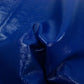 Trozo de piel charol arrugado azul electrico - La Tendeta del Cuero