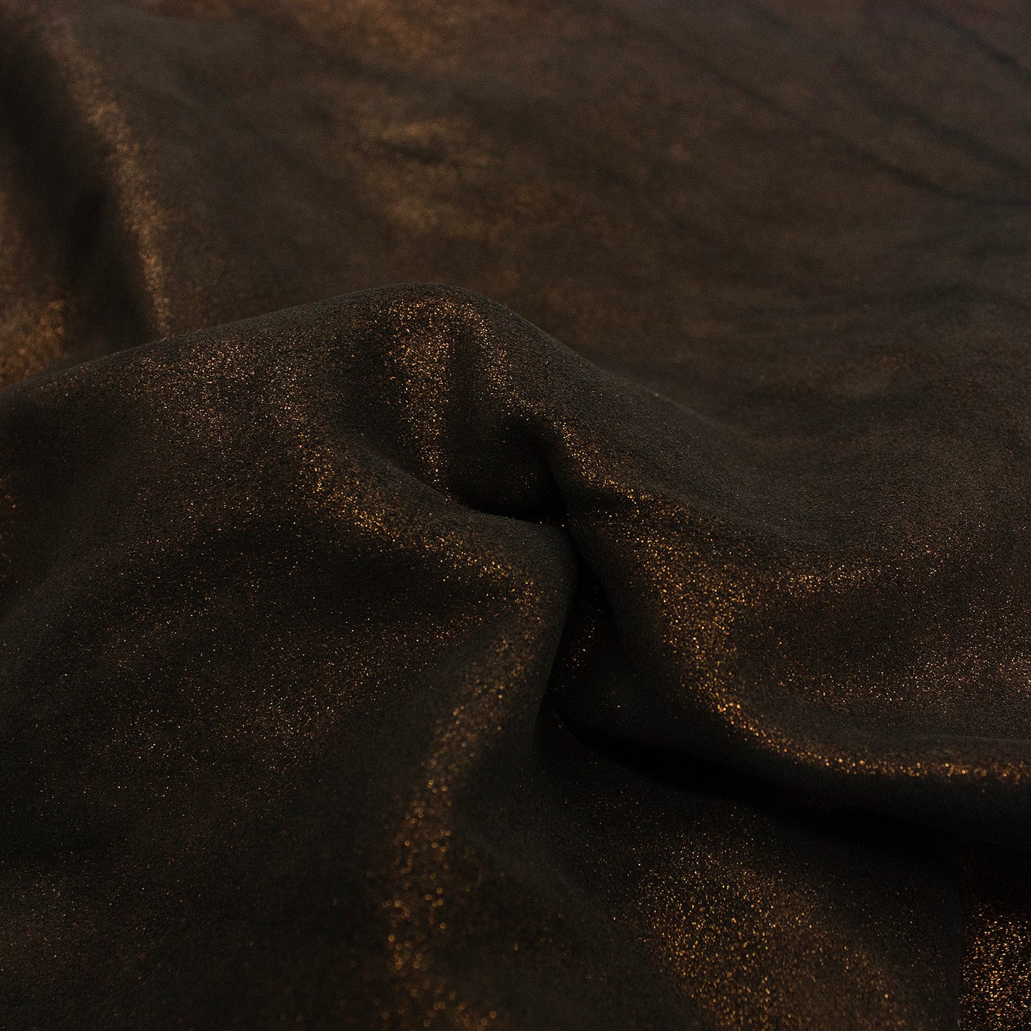 Trozo de piel fantasia purpurina bronce