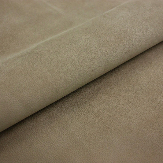 Piel de vacuno nobuck bombeado taupe - La Tendeta del Cuero