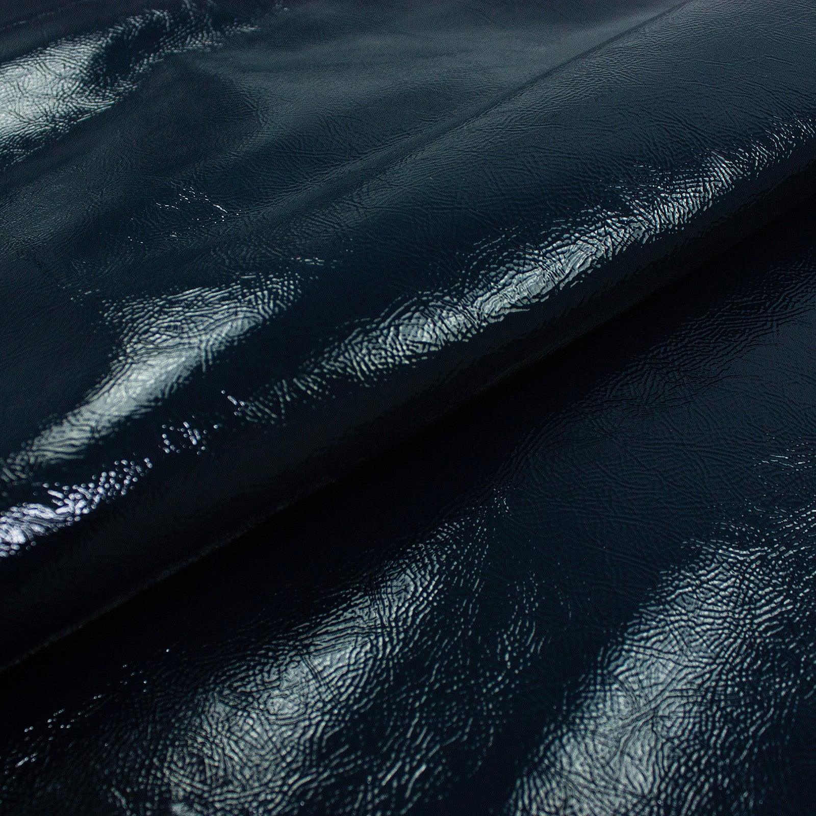 Piel de charol arrugado azul marino - La Tendeta del Cuero