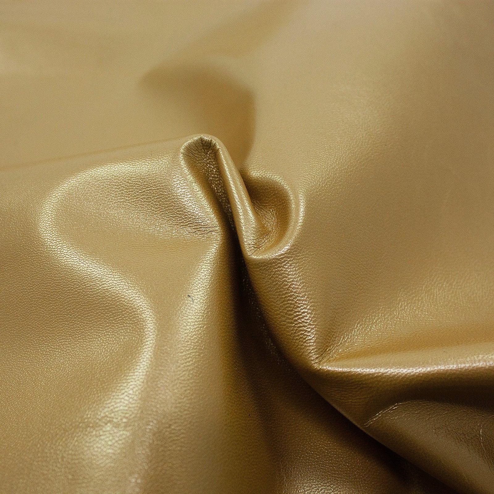 Trozo de piel forro cabra dorada - La Tendeta del Cuero