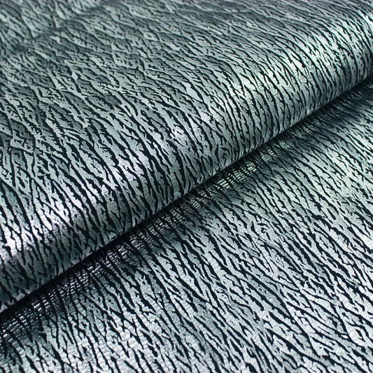 Trozo de piel fantasia bark plata