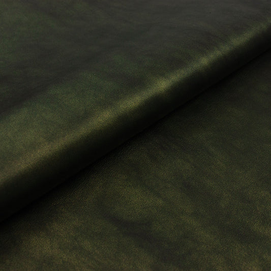 Trozo de piel fantasia venus verde metalizado