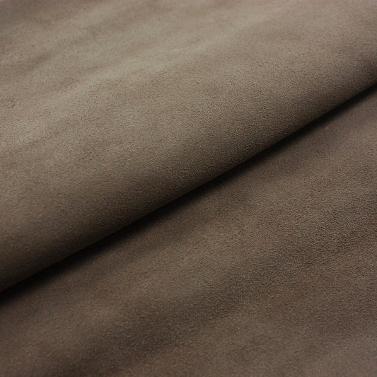 Trozo de piel serraje gris topo