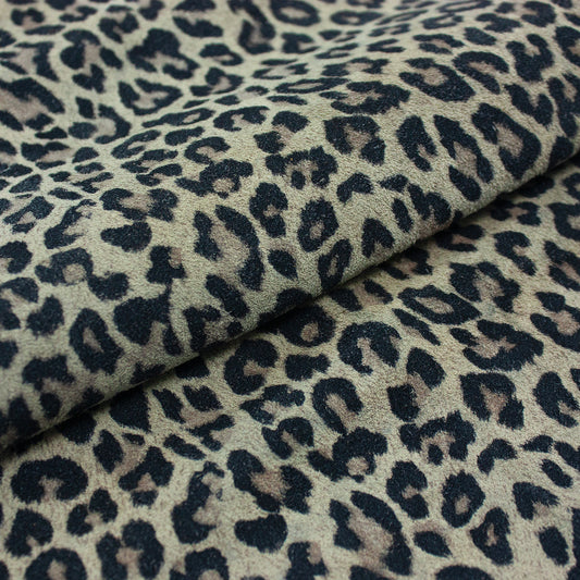 Trozo de piel fantasia leopardo camel
