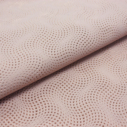Engraved pink wavy leather piece