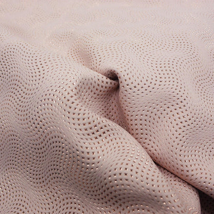 Engraved pink wavy leather piece